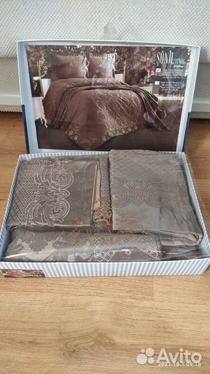 Покрывало ambiance жаккардовое с наволочками venus