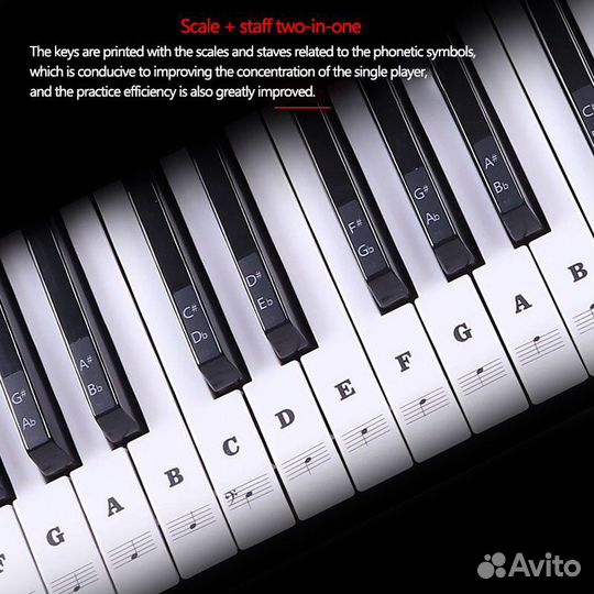 Наклейки Ноты для Пиано&Синтезатор