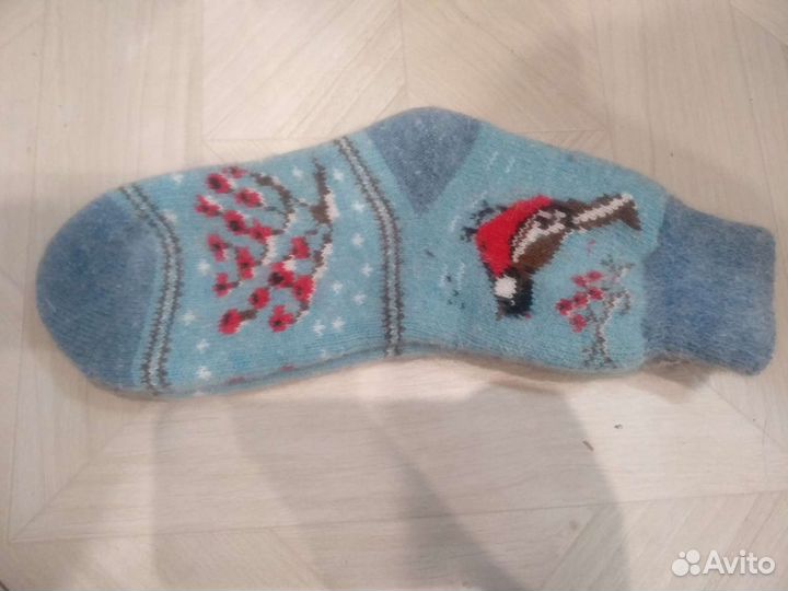 Носки вязаные тёплые три пары