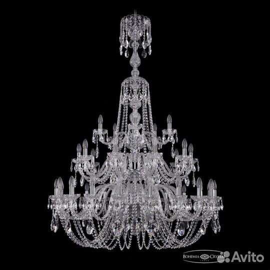 Люстра хрустальная 1402/20+10+5/400/XL-158/3d Ni B