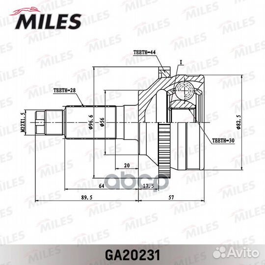 Шрус наружный mazda 626 2.0 97-02 (с ABS) (GKN