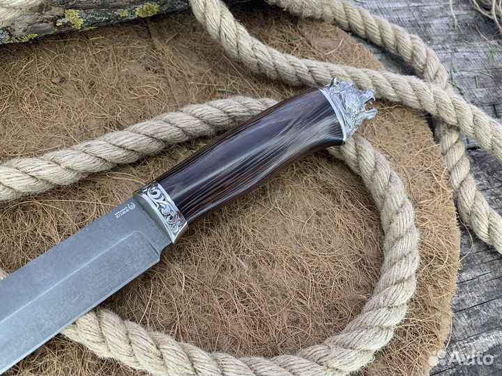 Нож охотничий универсальный из кованой х12мф