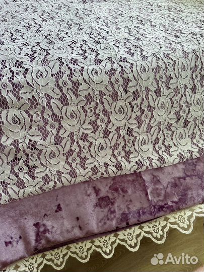 Ткань кружевная нарядная белая гипюр Турция