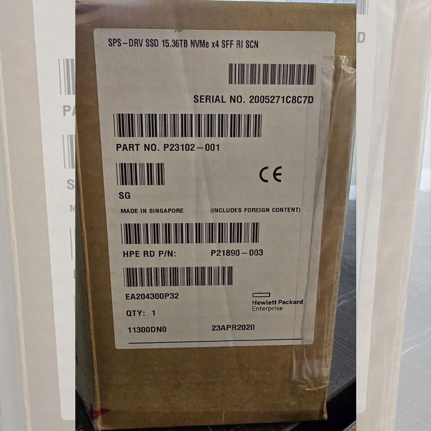 [P23102-001] Жесткий Диск Hpe Ssd 15.36tb Nvme Новые P23102-001