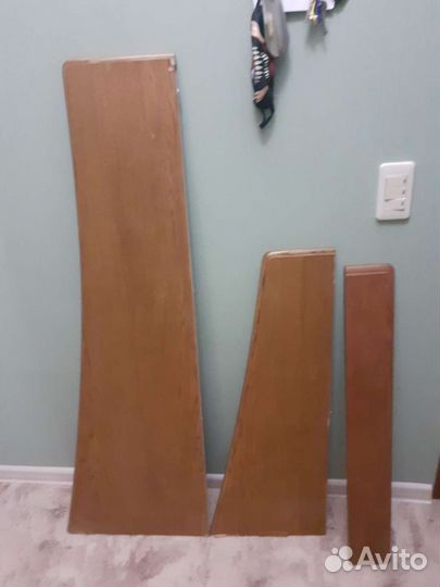 Полки и обналичка из натурального шпона под дуб