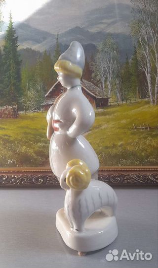 Статуэтка СССР Пастушок с барашком, зхк