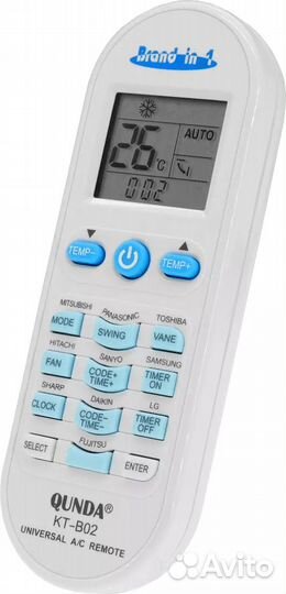 Универсальный пульт Qunda KT-B02 для сплитсистем