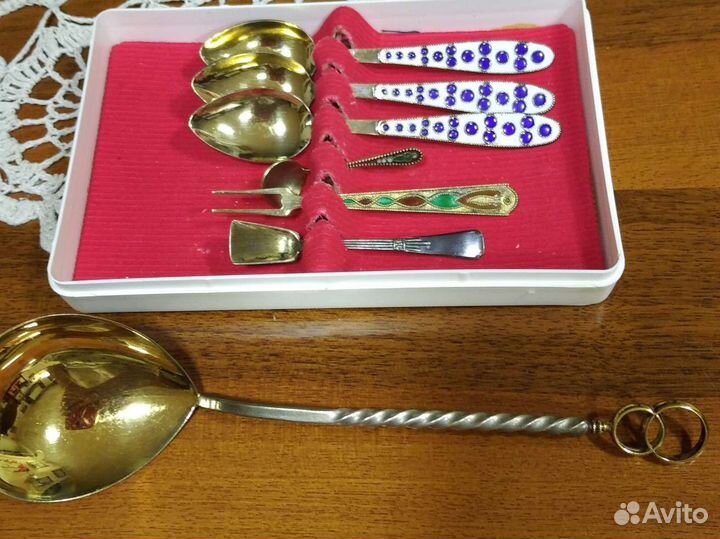 Ложки кофейные, свадебная, новые, серебро