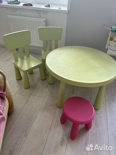 Стол и стулья IKEA маммут