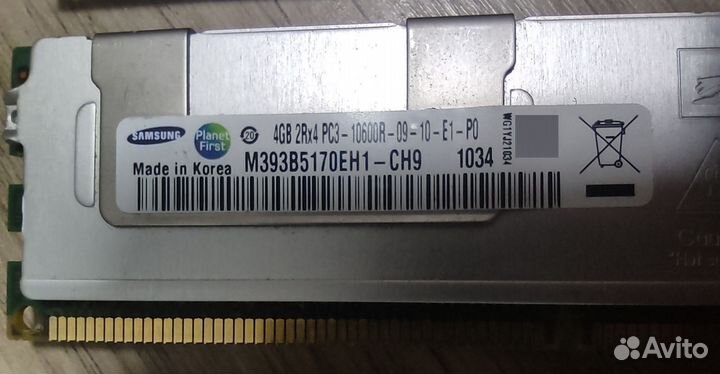 Оперативная память ddr3 4gbx4 Samsung