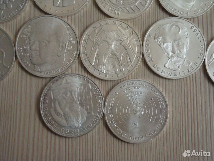 Монеты фрг, Германии, серебро