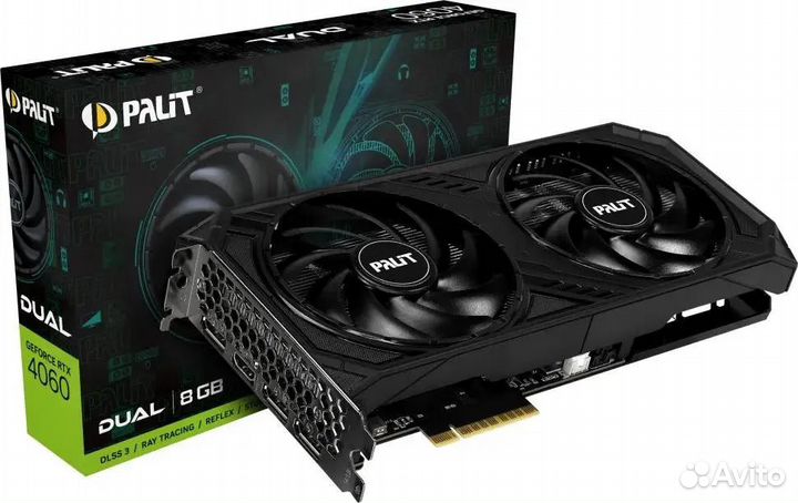 Видеокарта Palit RTX 4060 Dual 8 Гб gddr6 новая