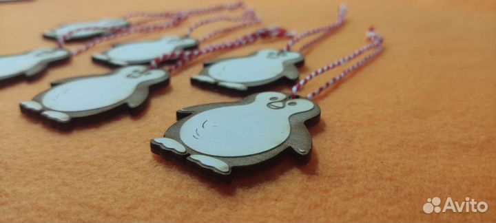 Новогодние рождественские игрушки на елку Пингвин