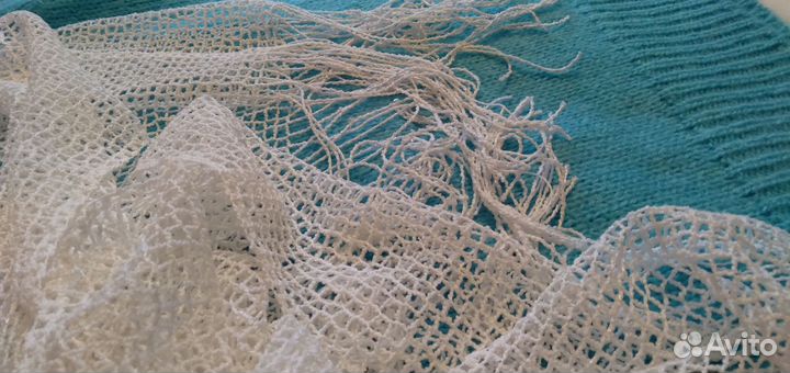 Палантин сетка белый