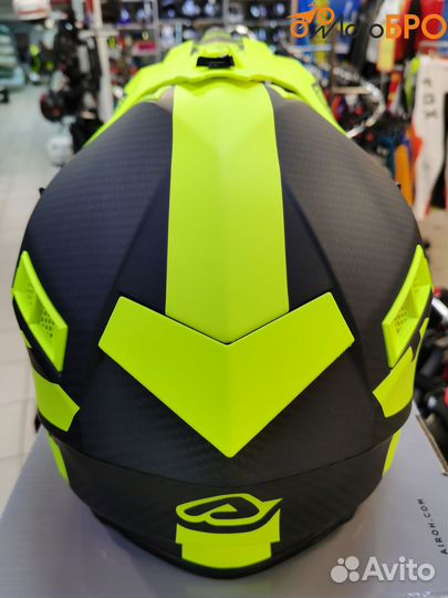 Шлем карбоновый Aсerbis steel carbon yellow fluo