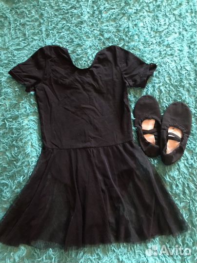 Купальник и балетки для танцев, гимнастики