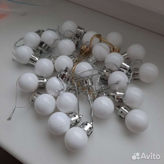 Шары новогодние набор 3 см и 2 см