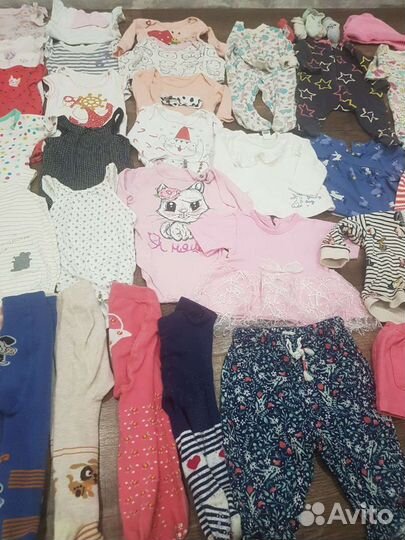 Вещи пакетом на девочку фирменные 68 р