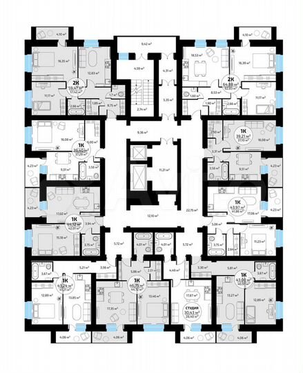 1-к. квартира, 41,2 м², 4/16 эт.