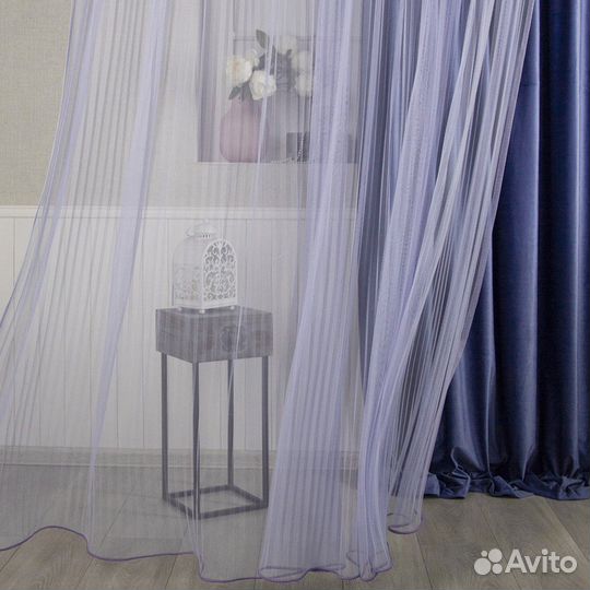 Тюль Плиссе сирень