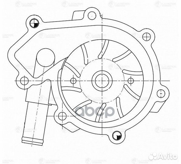 Насос водяной для а/м SsangYong Kyron (05) /Actyon