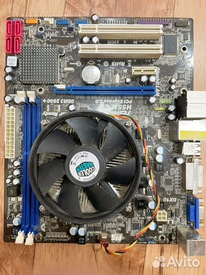 Материнская плата asrock h55m le + i3 530