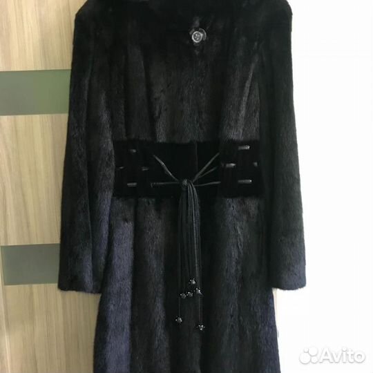 Шуба норковая с капюшоном 44-46