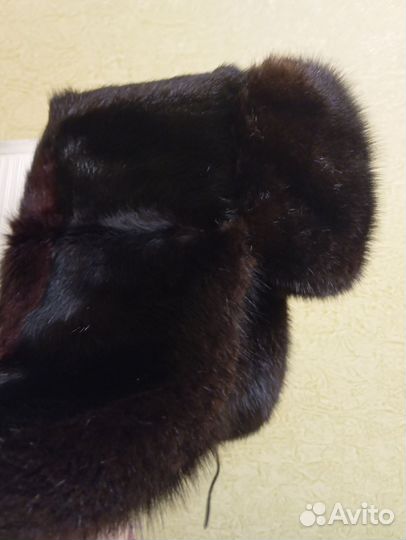 Норковая шапка мужская ушанка