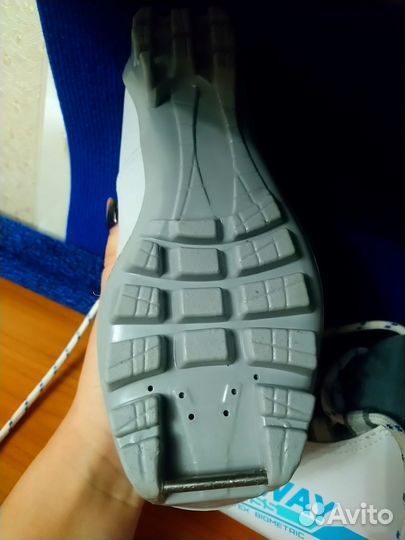 Лыжные ботинки, 34р, лыжи+палки