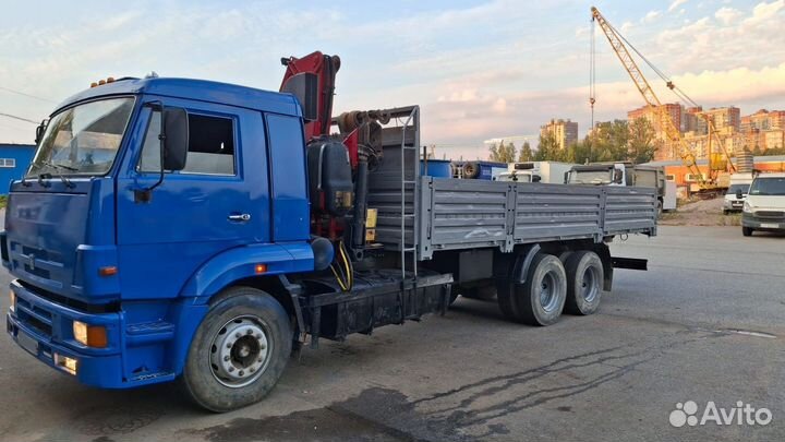 Бортовой грузовик КАМАЗ 65117 с КМУ FASSI, 2011