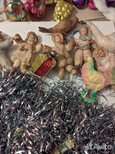 Ватные елочные игрушки 30-40 годы