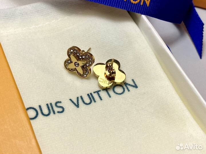 Louis vuitton серьги гвоздики Луи Виттон