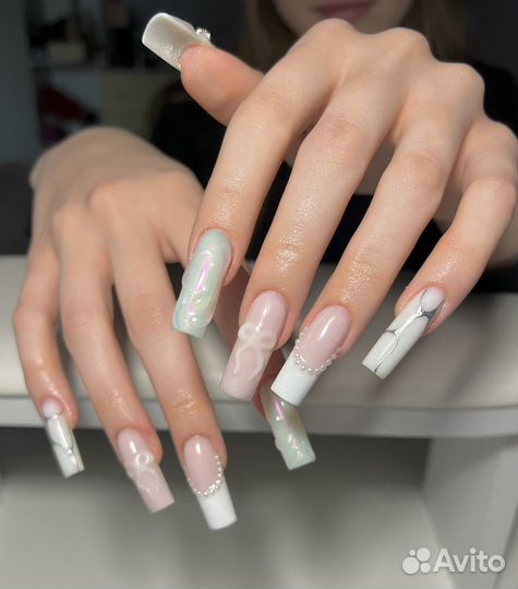 Крейзи маникюр наращивание