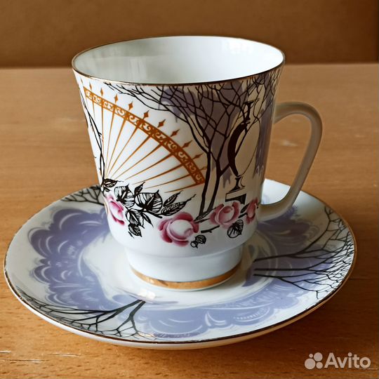 Фарфор. Кофейная пара. А.Ахматова. ифз / лфз