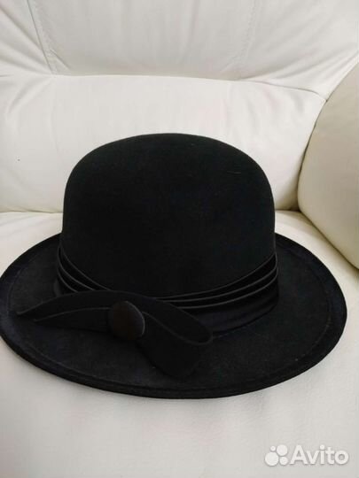 Шляпа фетровая женская чёрная