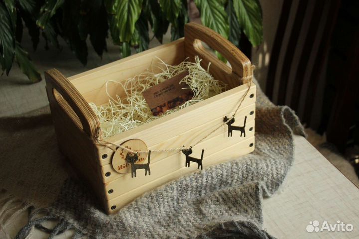 Ящик деревянный / Подарочный бокс / Интерьер