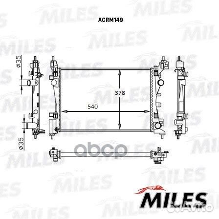 Acrm149 Радиатор opel corsa D 1.0/1.4 (мех