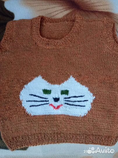 Жилеты детские, вязаные, для мальчиков и девочек