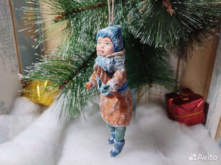 Ватные игрушки мальчик СССР