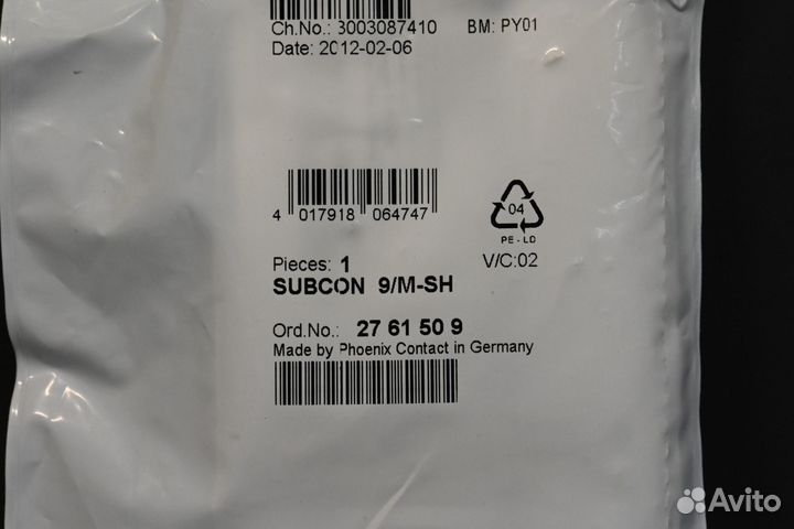 Phoenix contact 2761509 subcon 9 M-SH новый, 17 шт