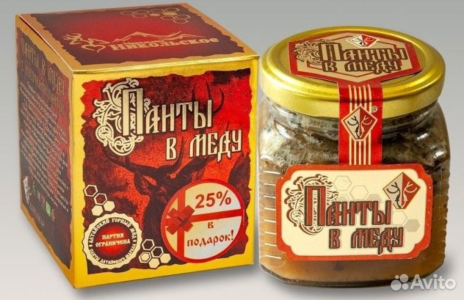 Панты Алтайского Марала в Меду(для мужчин и женщин