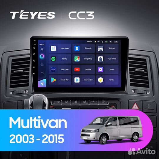Магнитола Teyes CC3 3/32 Volkswagen Multivan T5
