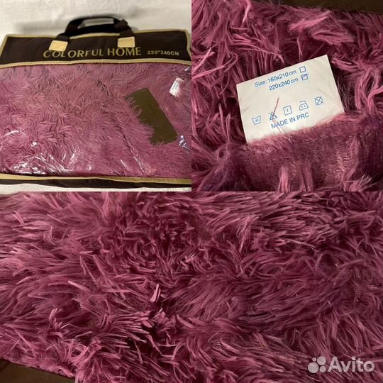 Пушистый плед/ покрывало