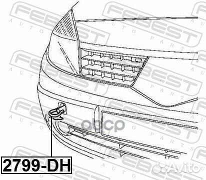 Крюк буксирный 2799DH Febest