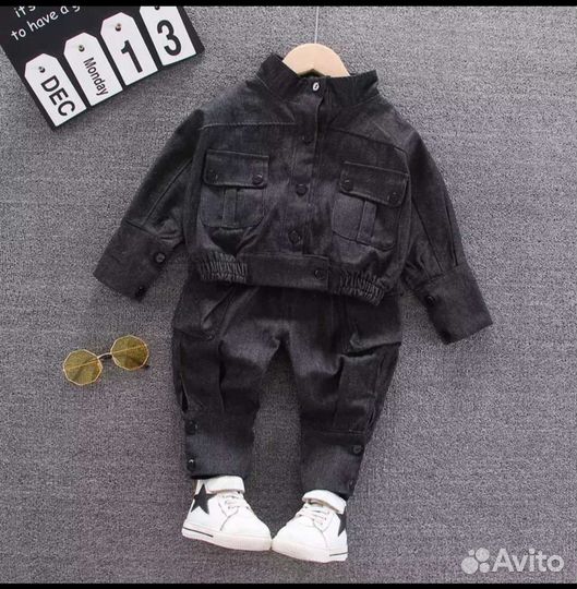 Джинсовый костюм на девочку 98-110