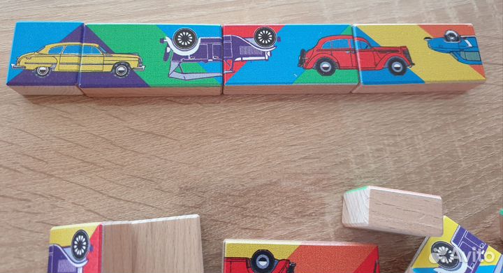 Детская деревянная развивающая игра Машинки - вари