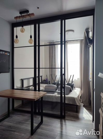 Перегородки алюминиевые стеклянные