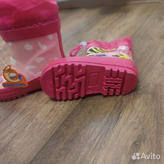 Резиновые сапоги для девочки 21 22 размер
