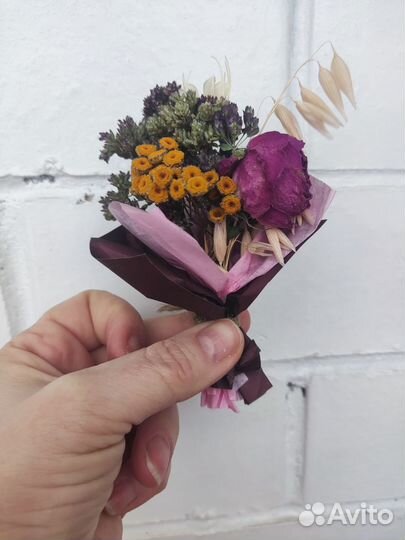 Мини букеты из сухоцветов
