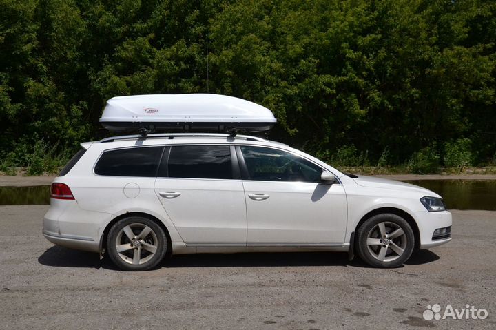 Автобокс на крышу Белый Turino Medium (460 л) Аэро